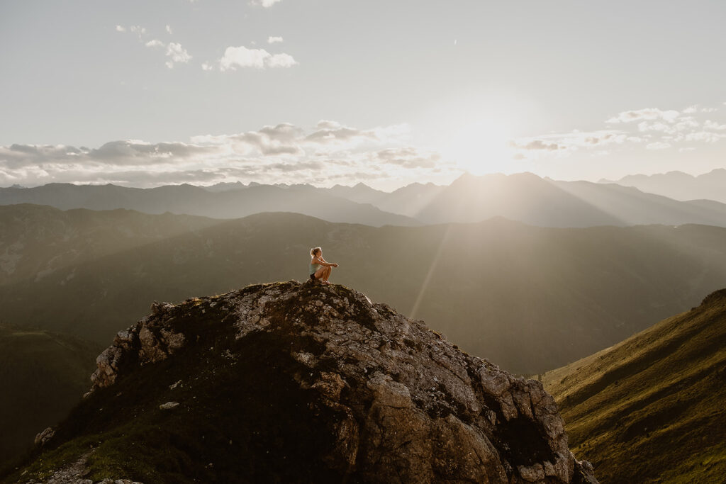 Die Paartherapeutin Franziska Lenz in den Bergen